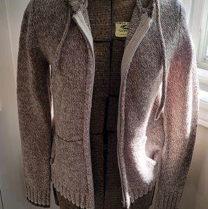 Roots Knit Zip-Up Kanga Pouch Hoodie XS